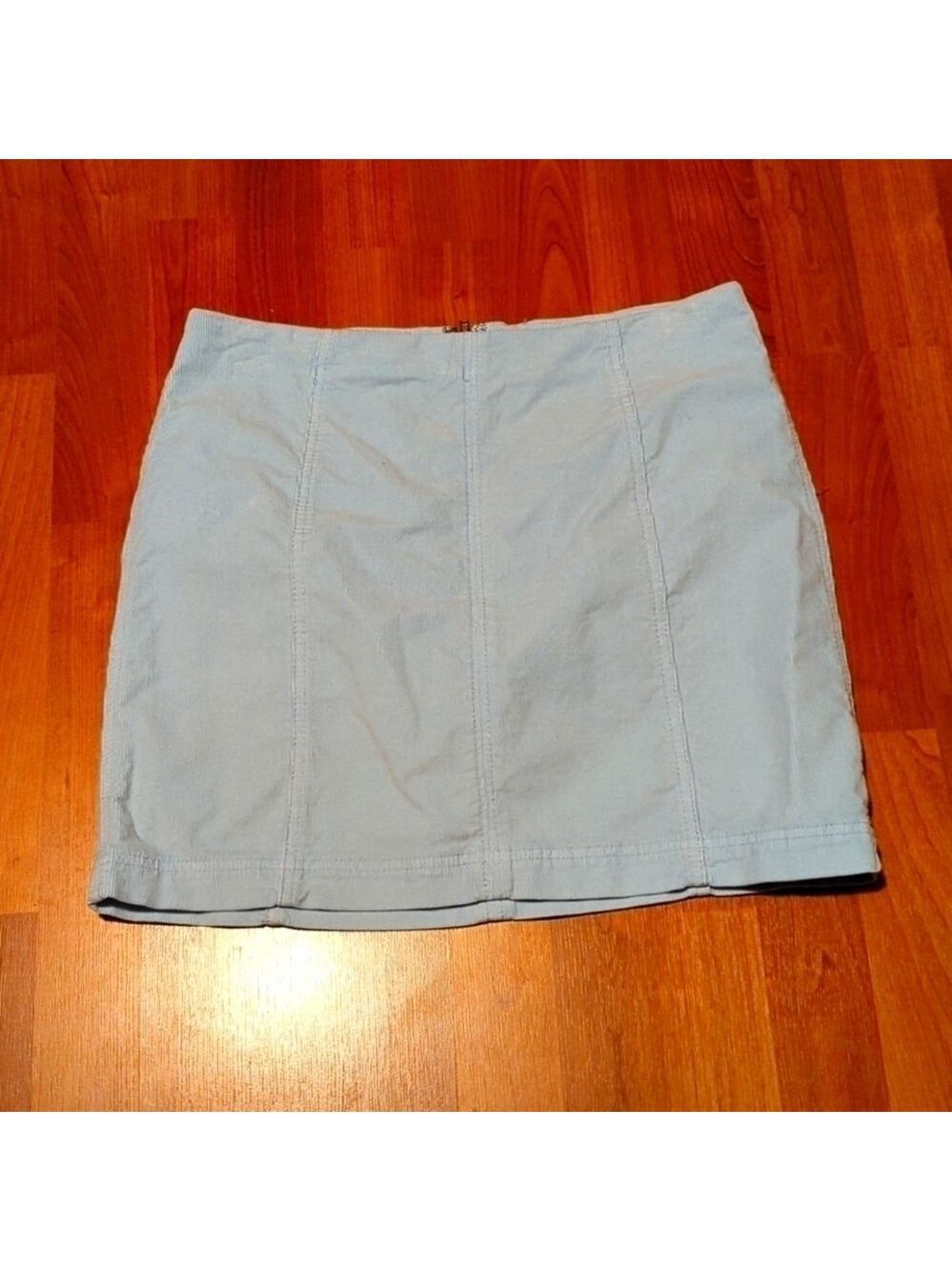 Free People Baby Blue Corduroy Mini Skirt Size 12